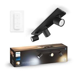 Obrázek pro produkt Hue WA Runner bodové LED svítidlo GU10 3x5W 350lm 2200-6500K IP20, černé + ovladač - PHILIPS