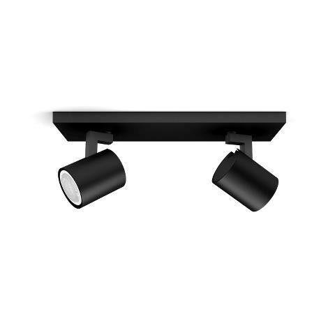 Levně PH 8720169320352 Hue WA Runner bodové LED svítidlo GU10 2x5W 350lm 2200-6500K IP20 černá +ovladač - PHILIPS