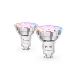 Obrázek pro produkt Hue Essential WCA 345 žárovka 4,7W, 345lm, GU10 (2 ks) 2200-6500K RGB - PHILIPS