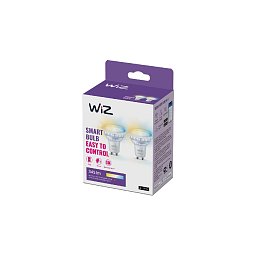 Obrázek pro produkt WiZ SET 2x LED skleněná žárovka GU10 PAR16 4,9W (50W) 345lm 2700-6500K IP20, stmívatelná - PHILIPS