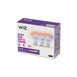 Obrázek pro produkt WiZ SET 3x LED skleněná žárovka GU10 4,7W 400lm 2200-6500K RGB IP20, stmívatelná - PHILIPS