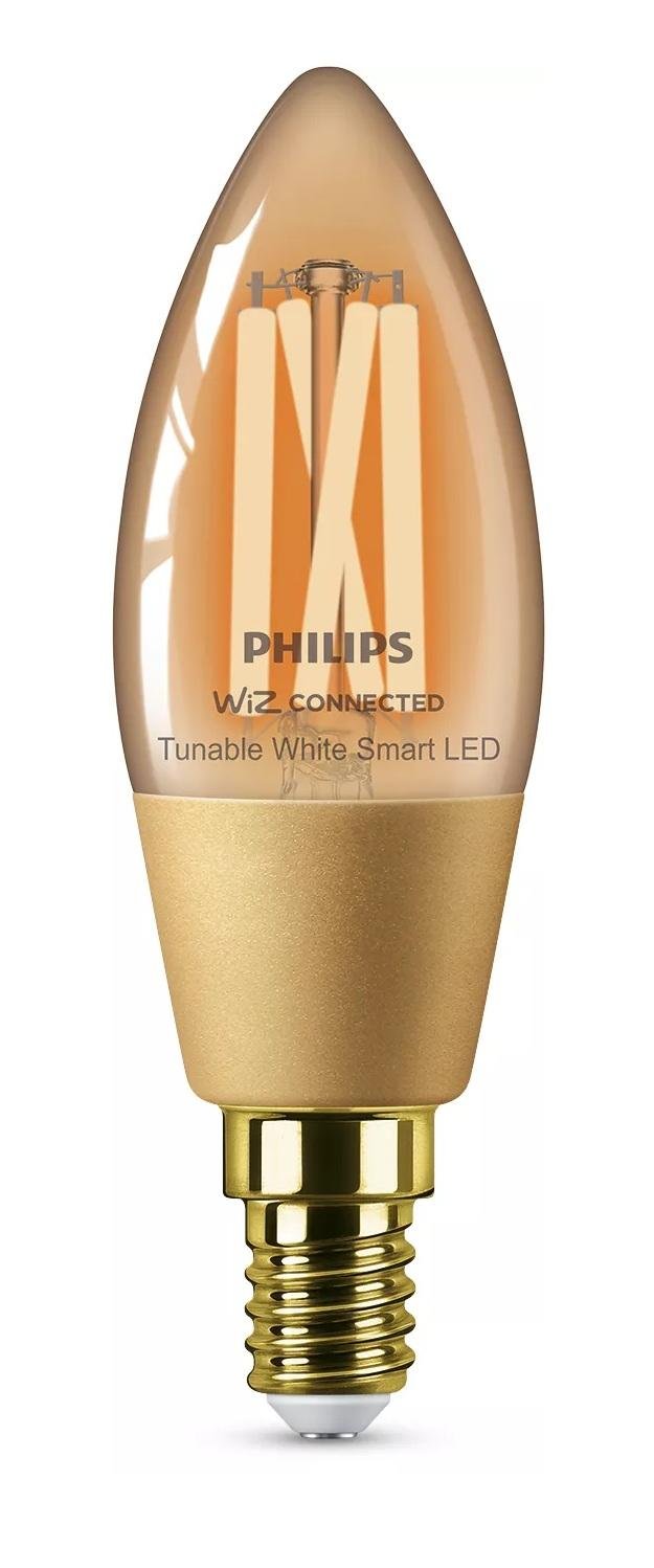 PH 8719514372085 WiZ Smart LED Svíčková žárovka Filament oranžová 4,9 W (ekv. 25 W) 370lm C35 E14 - PHILIPS