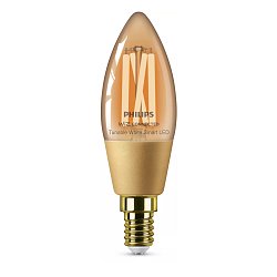 Obrázek pro produkt WiZ Smart LED Svíčková žárovka Filament oranžová 4,9 W (ekv. 25 W) 370lm C35 E14 - PHILIPS