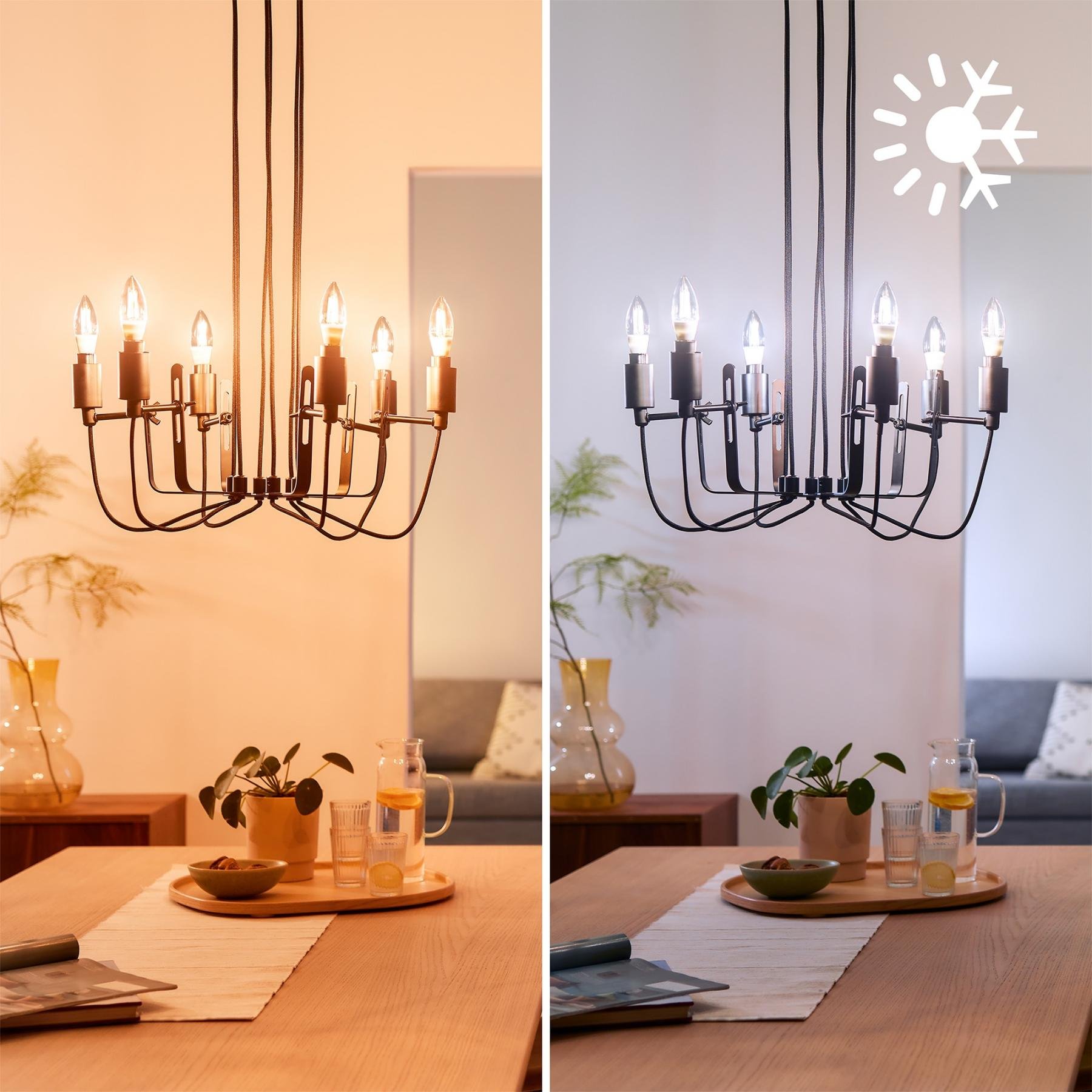 PH 8719514372061 WiZ Smart LED Svíčková žárovka Filament čirá 4,9 W (ekv. 40 W) 470lm C35 E14 - PHILIPS (obrázek 6)