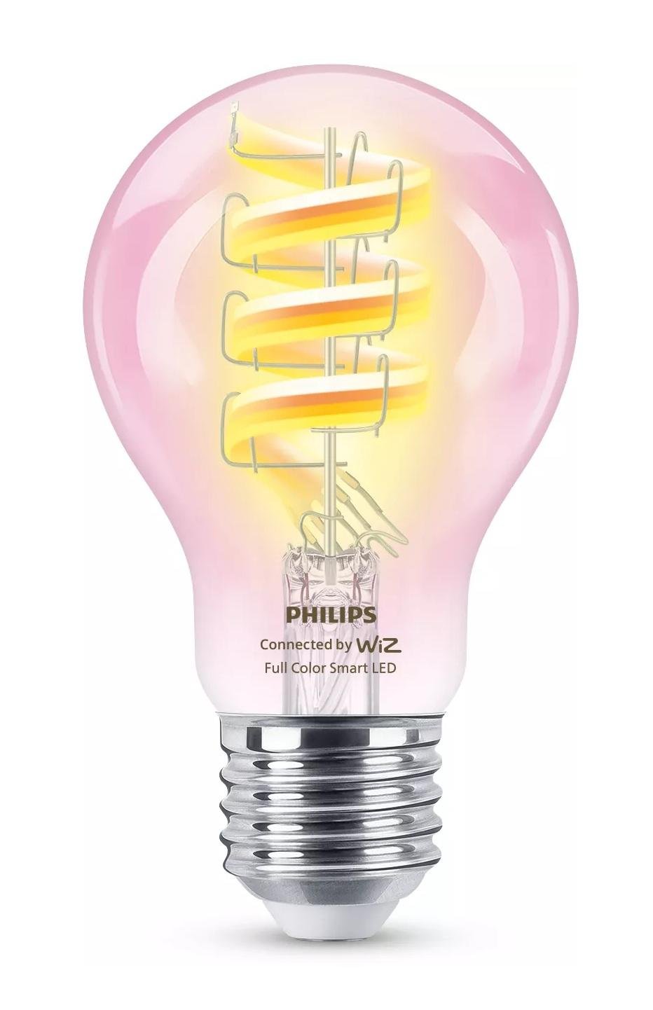 Levně PH 8720169165779 WiZ Smart LED Žárovka s tradičním vzhledem, čirá, 40 W 470lm 2200-6500K (RGB) A60 E27 - PHILIPS