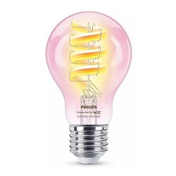 Obrázek pro produkt WiZ Smart LED Žárovka s tradičním vzhledem, čirá, 40 W 470lm 2200-6500K (RGB) A60 E27 - PHILIPS