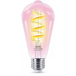 Obrázek pro produkt WiZ Smart LED Žárovka s tradičním vzhledem, čirá, 40 W 470lm 2200-6500K (RGB) ST64 E27 - PHILIPS