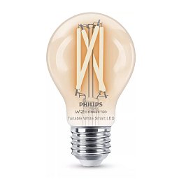 Obrázek pro produkt WiZ Smart LED Žárovka Filament čirá 7 W (ekv. 60 W) 806lm 2700-6500K A60 E27 - PHILIPS