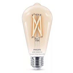 Obrázek pro produkt WiZ Smart LED Žárovka Filament čirá 7 W (ekv. 60 W) 806lm 2700-6500K ST64 E27 - PHILIPS