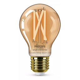 Obrázek pro produkt WiZ Smart LED Žárovka Filament oranžová 7 W (ekv. 50 W) 640lm 2000-5000K A60 E27 - PHILIPS
