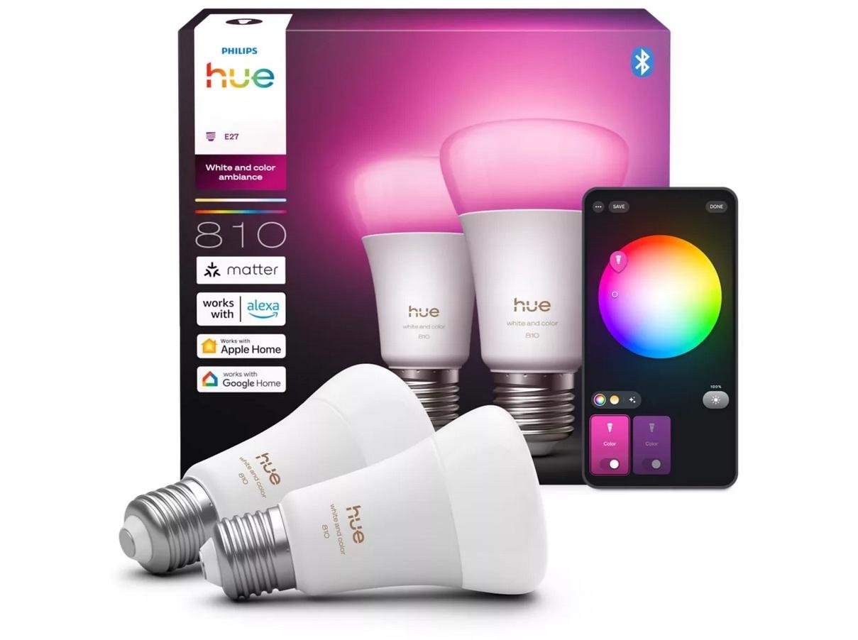 PH 8720169364363 Hue WCA 810 smart žárovka A60 E27, 6W, 810lm (2ks), 1000-20000K RGB - PHILIPS (obrázek 4)