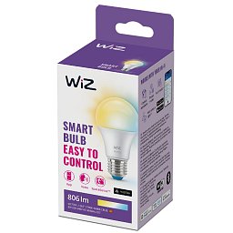 Obrázek pro produkt WiZ LED žárovka E27 A60 8W 806lm 2700-6500K CRI80 IP20, stmívatelná - PHILIPS