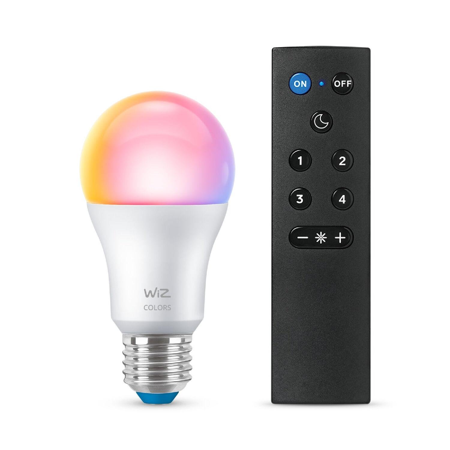 PH 8720169074996 WiZ SET 1x LED žárovka E27 A60 8W (60W) 806lm 2200-6500K RGB IP20, stmívatelná + ovladač - PHILIPS