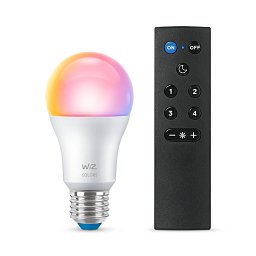 Obrázek pro produkt WiZ SET 1x LED žárovka E27 A60 8W (60W) 806lm 2200-6500K RGB IP20, stmívatelná + ovladač - PHILIPS