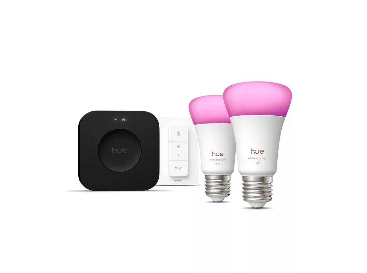 PH 8720169374683 Hue WCA 2 x smart žárovka A60 E27, 8,1W, 1100lm, 1000-20000K RGB, vypínač se stmívačem, bridge - PHILIPS