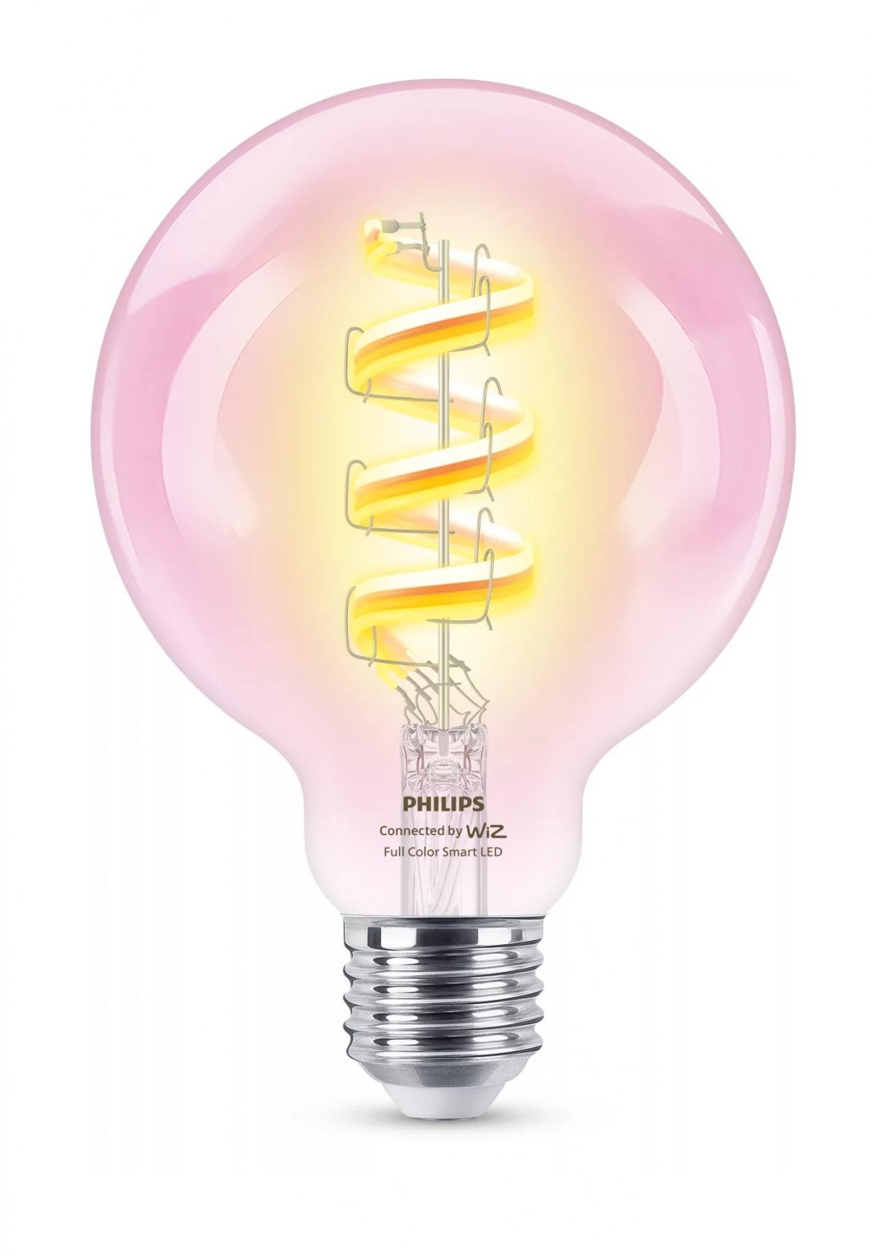 Levně PH 8720169165793 WiZ Smart LED Žárovka s tradičním vzhledem, čirá, 40 W 470lm 2200-6500K (RGB) G95 E27 - PHILIPS
