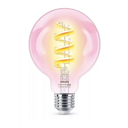 Obrázek pro produkt WiZ Smart LED Žárovka s tradičním vzhledem, čirá, 40 W 470lm 2200-6500K (RGB) G95 E27 - PHILIPS