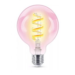 Obrázek pro produkt WiZ Smart LED Žárovka s tradičním vzhledem, čirá, 40 W 470lm 2200-6500K (RGB) G95 E27 - PHILIPS