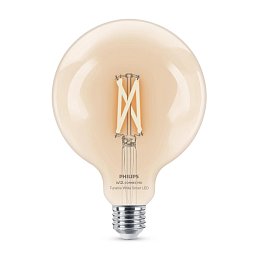 Obrázek pro produkt WiZ Smart LED Kulová žárovka Filament čirá 7 W (ekv. 60 W) 806lm 2700-6500K G125 E27 - PHILIPS