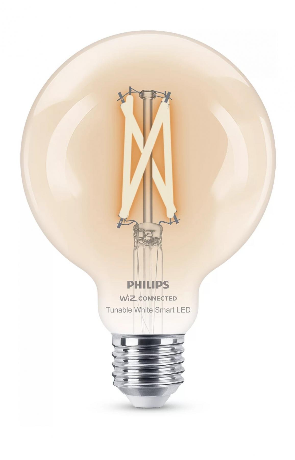 Levně PH 8719514372184 WiZ Smart LED Kulová žárovka Filament čirá 7 W (ekv. 60 W) 806lm 2700-6500K G95 E27 - PHILIPS