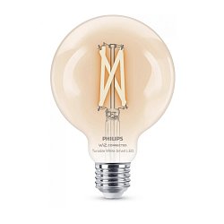 Obrázek pro produkt WiZ Smart LED Kulová žárovka Filament čirá 7 W (ekv. 60 W) 806lm 2700-6500K G95 E27 - PHILIPS