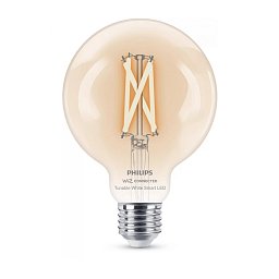 Obrázek pro produkt WiZ Smart LED Kulová žárovka Filament čirá 7 W (ekv. 60 W) 806lm 2700-6500K G95 E27 - PHILIPS