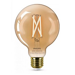 Obrázek pro produkt WiZ Smart LED Kulová žárovka Filament oranžová 7 W (ekv. 50 W) 640lm G95 2000-5000K E27 - PHILIPS