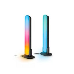 Obrázek pro produkt WiZ Bar LED pásek stmívatelný, 2700-5500K, RGB, 30cm, nastavitelná barava světla, černá (2ks) - PHILIPS