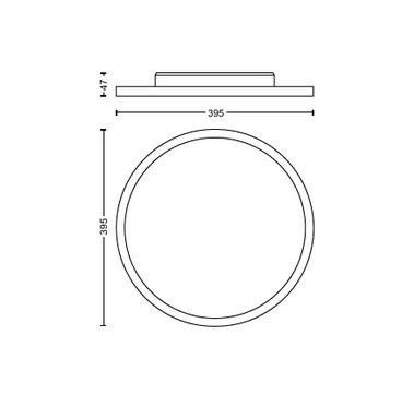 PH 8720169329072 Hue Aurelle přisazený LED panel RD S (kulatý) O 39,5 cm, černá, 2200-6500K - PHILIPS (obrázek 19)