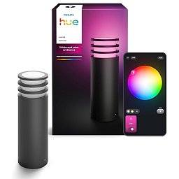 Obrázek pro produkt Hue Lucca venkovní podstavcové LED svítidlo A60 WCA antracit 1000-20000K RGB - PHILIPS