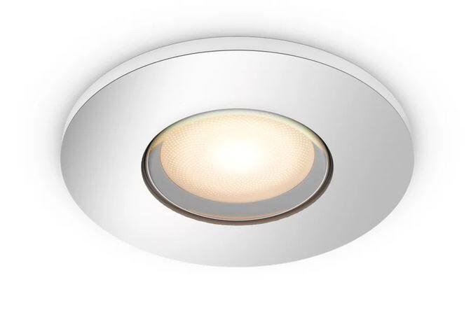 PH 8720169317956 Hue WA Adore koupelnové zápustné svítidlo 1x GU10 LED 4,2W 400lm 2200-6500K 9cm kulaté IP44, chrom - PHILIPS