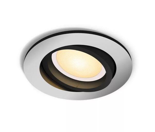 Levně PH 8720169319752 Hue WA Milliskin zápustné LED svítidlo 1xGU10 4,2W 400lm 2200-6500K 9cm kulaté IP20, hliník - PHILIPS