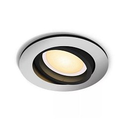 Obrázek pro produkt Hue WA Milliskin zápustné LED svítidlo 1xGU10 4,2W 400lm 2200-6500K 9cm kulaté IP20, hliník - PHILIPS