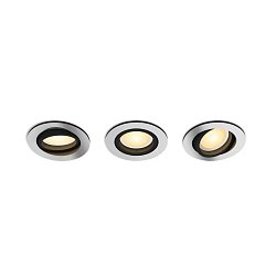 Obrázek pro produkt Hue WA Milliskin zápustné LED svítidlo 3xGU10 4,2W 400lm 2200-6500K 9cm kulaté IP20, hliník - PHILIPS