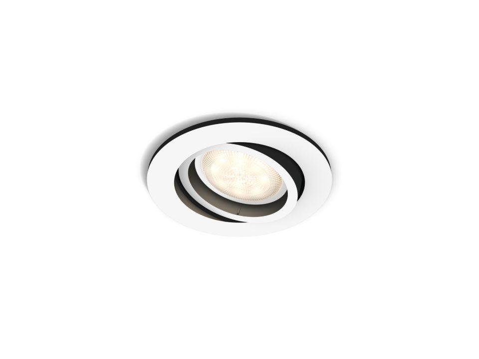 Levně PH 8720169319875 Hue WA Milliskin zápustné LED svítidlo 1xGU10 4,2W 400lm 2200-6500K 9cm kulaté IP20, bílé - PHILIPS