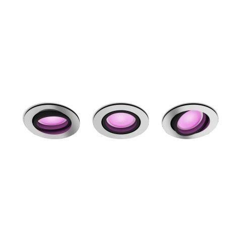 Levně PH 8720169318854 Hue WACA Centura podhledové LED svítidlo 3x GU10 5,7W 350lm 2000-6500K RGB kulaté IP20 hliník - PHILIPS
