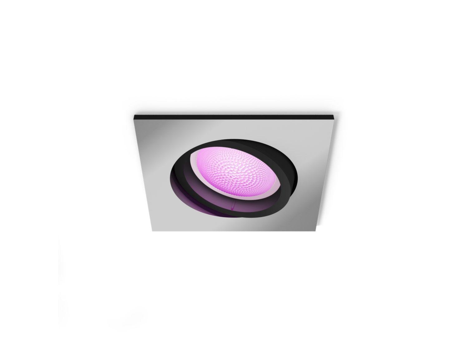 PH 8720169319158 Hue WACA Centura podhledové LED svítidlo GU10 5,7W 350lm 2000-6500K RGB IP20 hranaté, hliník - PHILIPS