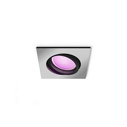 Obrázek pro produkt Hue WACA Centura podhledové LED svítidlo GU10 5,7W 350lm 2000-6500K RGB IP20 hranaté, hliník - PHILIPS