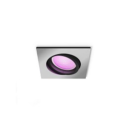 Obrázek pro produkt Hue WACA Centura podhledové LED svítidlo GU10 5,7W 350lm 2000-6500K RGB IP20 hranaté, hliník - PHILIPS
