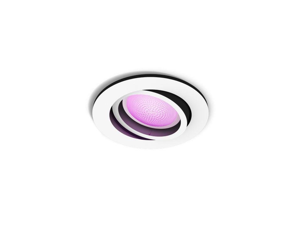 Levně PH 8720169319035 Hue WACA Centura podhledové LED svítidlo GU10 5,7W 350lm 2000-6500K RGB IP20 kulaté, bílé - PHILIPS