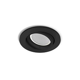 Obrázek pro produkt Hue WACA Centura podhledové LED svítidlo GU10 5,7W 350lm 2000-6500K RGB IP20 kulaté, černé - PHILIPS