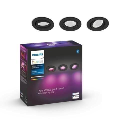 PH 8720169318977 Hue WACA Centura podhledové LED svítidlo 3x GU10 5,7W 350lm 2000-6500K RGB kulaté IP20 černé - PHILIPS (obrázek 3)