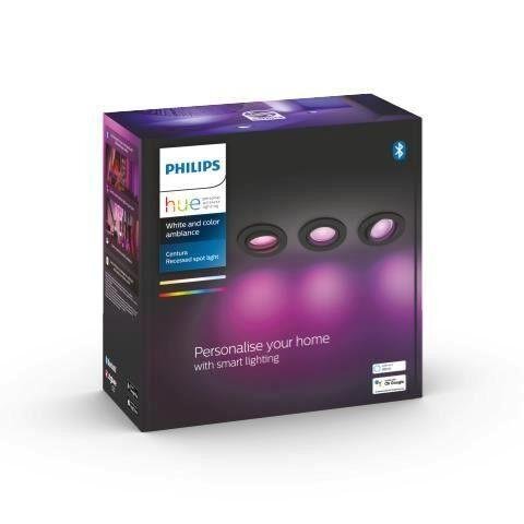 PH 8720169318977 Hue WACA Centura podhledové LED svítidlo 3x GU10 5,7W 350lm 2000-6500K RGB kulaté IP20 černé - PHILIPS (obrázek 5)