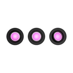 Obrázek pro produkt Hue WACA Centura podhledové LED svítidlo 3x GU10 5,7W 350lm 2000-6500K RGB kulaté IP20 černé - PHILIPS