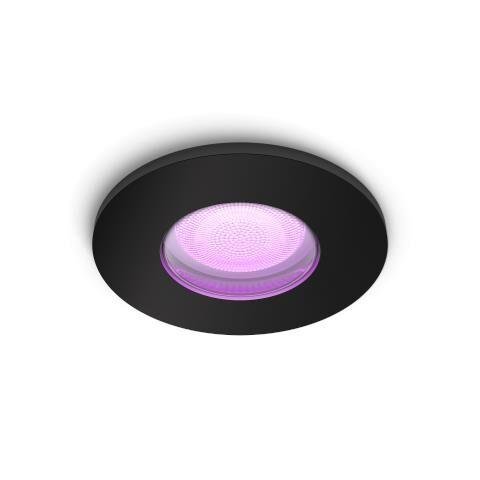 Levně PH 8720169320833 Hue WACA Xamento podhledové LED svítidlo 1x GU10 5.7W 350lm 2000-6500K RGB IP44, černé - PHILIPS