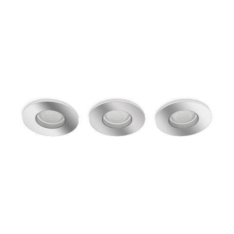 Levně PH 8720169321014 Hue WACA Xamento podhledové LED svítídlo 3x GU10 5.7W 350lm 2000-6500K RGB IP44, chrom - PHILIPS
