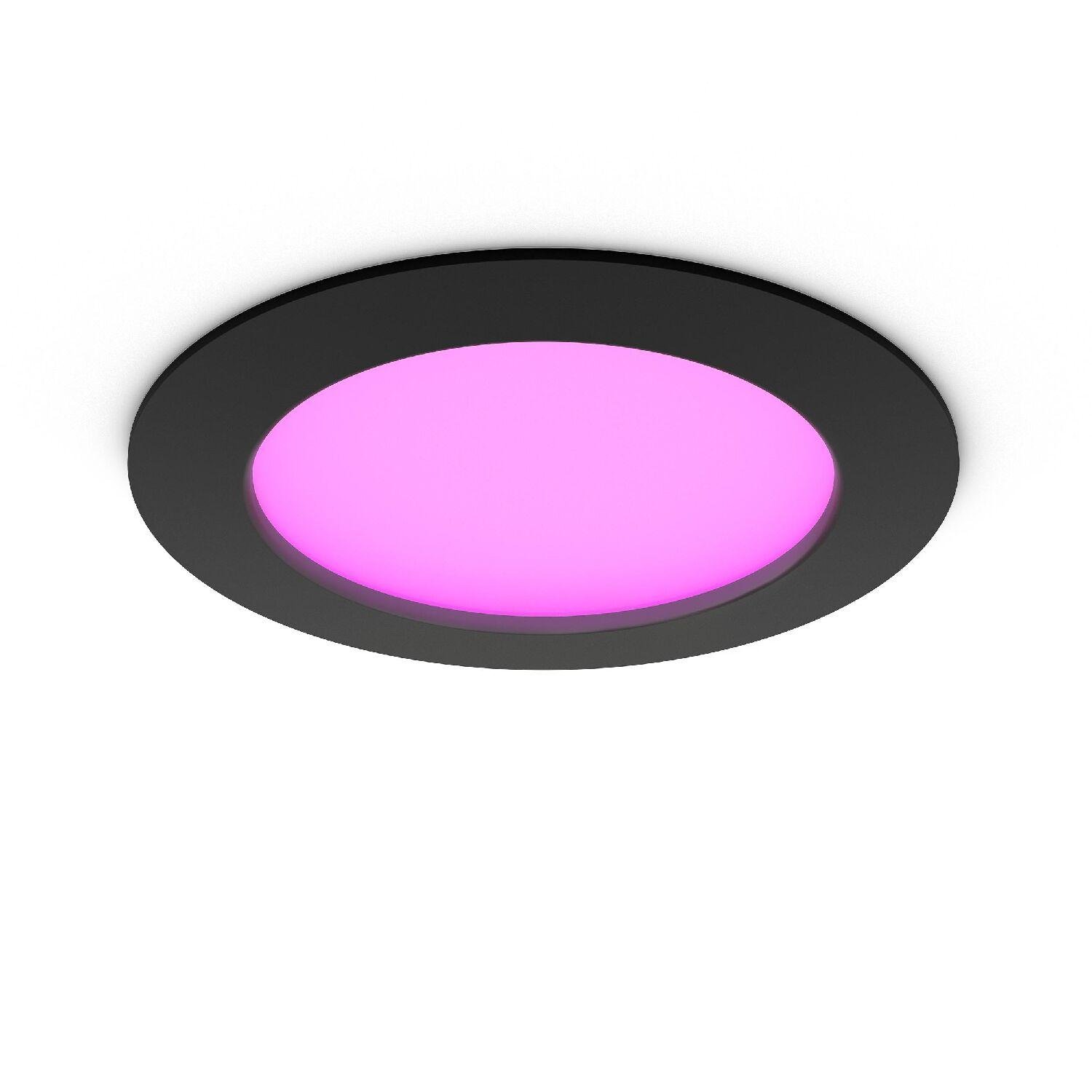 PH 8720169264274 Hue WCA Slim L zápustné svítidlo LED 12W 930lm 2200-6500K RGB CRI80 17cm kulaté IP44, černé - PHILIPS