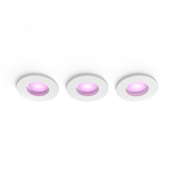 Obrázek pro produkt Hue Xamento podhledové LED svítidlo 3x4,2W, 2000-6500K, RGB, IP44, bílá (3ks) - PHILIPS