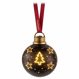 Obrázek pro produkt Vánoční koule (na baterie) Christmas Globe hnědá / zlatá 100mm 2200K sklo – PAULMANN