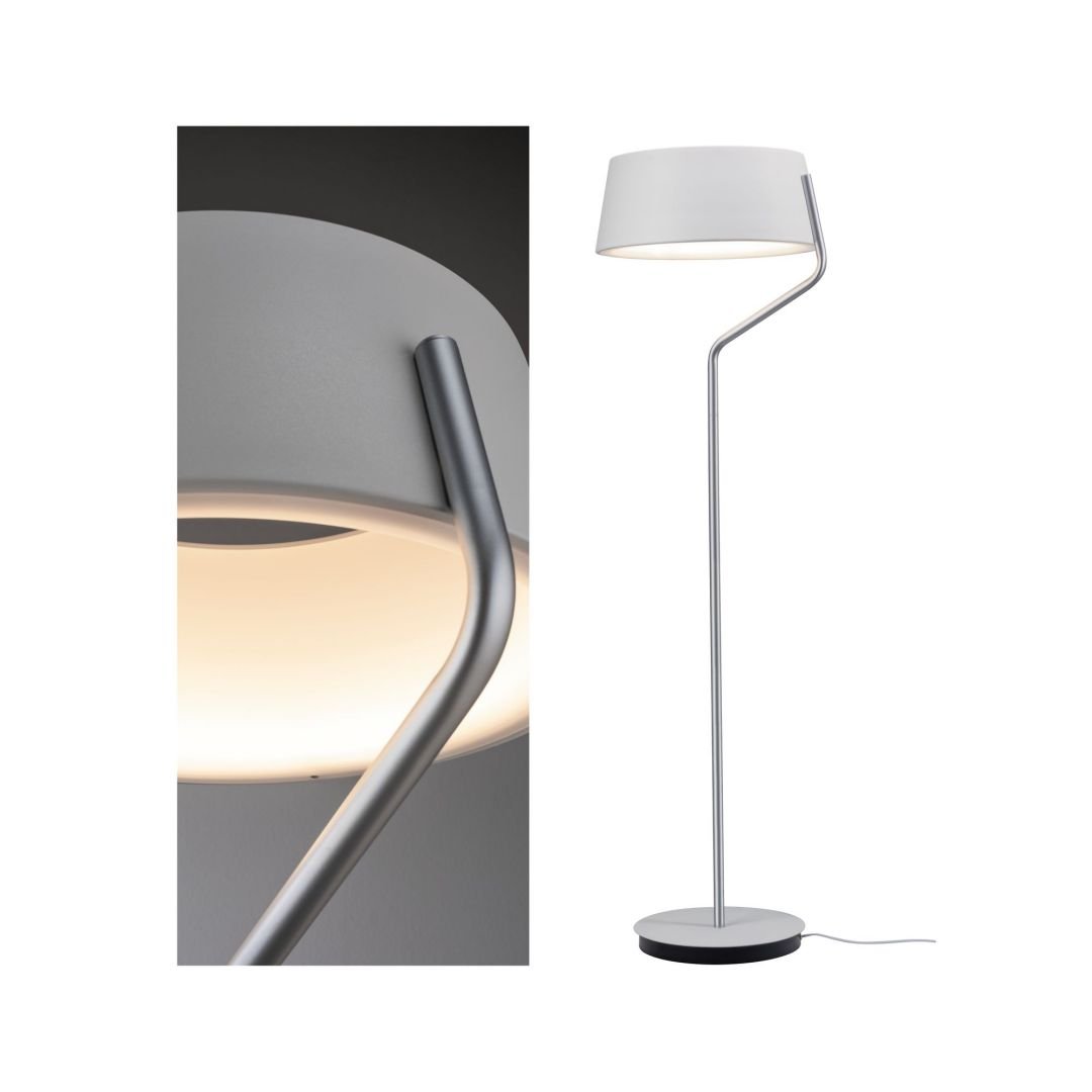 Levně P 79721X VÝPRODEJ VZORKU - LED stojací svítidlo Belaja 22W bílá/matný chrom stmívatelné - PAULMANN